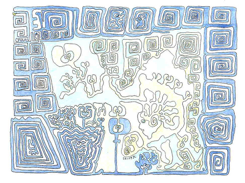 blauweißer mäander